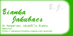bianka jakubacs business card